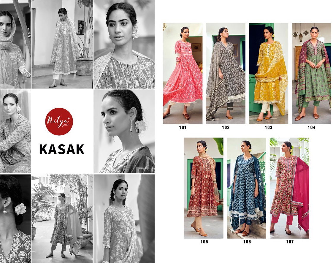 Lt Nitya Kasak Latest Fancy Casual Wear Designer Exclusive Cotton Print With Hand Work Ready Made Collection
